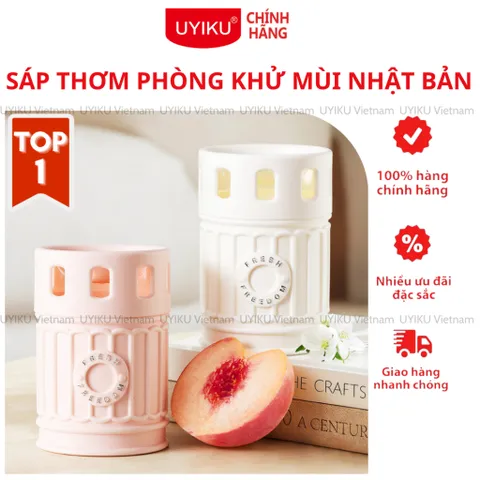 Sáp thơm phòng UYIKU Nhật Bản cao cấp khử mùi phòng khách, nhà vệ sinh, ô tô hộp 170g