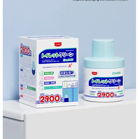 Cốc thả bồn cầu UYIKU Nhật Bản tan chậm - Diệt 99,9% vi khuẩn, làm sạch, khử mùi hôi tới 2900 lần xả