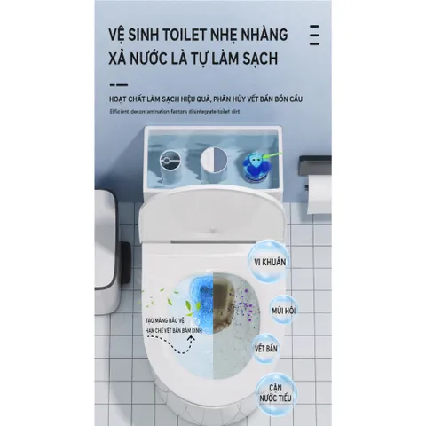 Cốc thả bồn cầu UYIKU Nhật Bản tan chậm - Diệt 99,9% vi khuẩn, làm sạch, khử mùi hôi tới 2900 lần xả