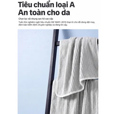 Khăn tắm nhung san hô Uyiku Nhật Bản siêu thấm, mềm mịn size 140*70 cm