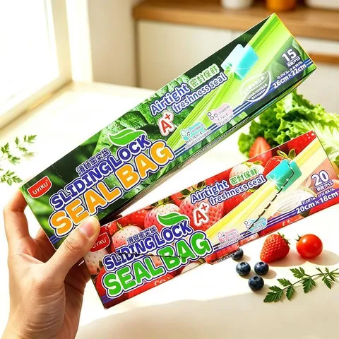 Túi Zip Đựng Thực Phẩm Uyiku Nhật Bản Khóa Kéo Chắc Chắn, Siêu Dày Size L / M
