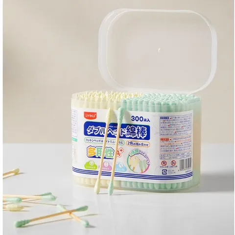 Tăm bông đa năng Uyiku Nhật Bản kháng khuẩn cao cấp hộp 300 que