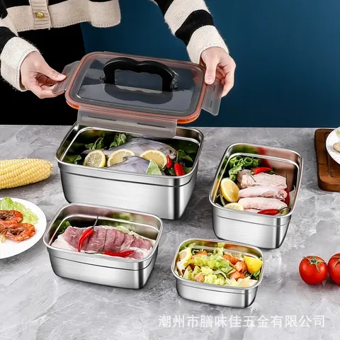 Hộp đựng thực phẩm Inox 304 Uyiku cao cấp có nắp đậy kín nhiều kích cỡ
