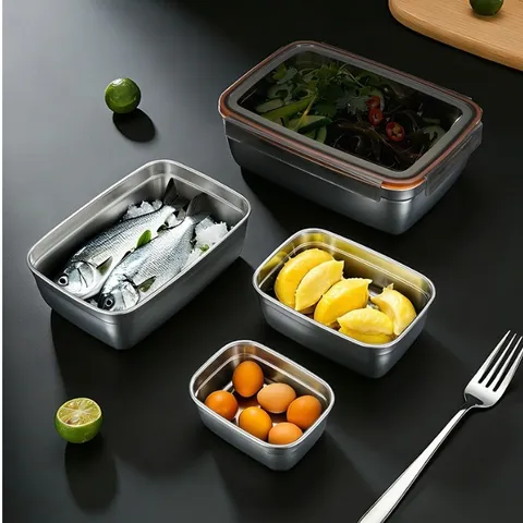 Hộp đựng thực phẩm Inox 304 Uyiku cao cấp có nắp đậy kín nhiều kích cỡ