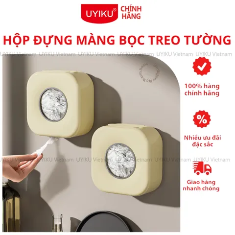 Hộp đựng màng bọc thực phẩm, túi nilong treo tường UYIKU Nhật Bản nhựa PP an toàn