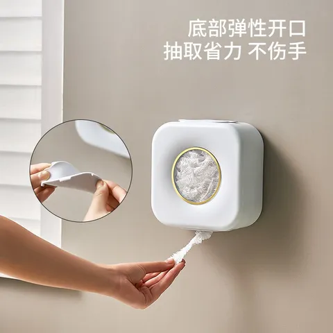 Hộp đựng màng bọc thực phẩm, túi nilong treo tường UYIKU Nhật Bản nhựa PP an toàn