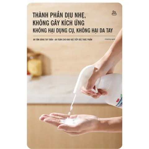 Chai xịt vệ sinh tủ lạnh UYIKU Nhật Bản hương chanh khử mùi hôi, khử khuẩn 500ML