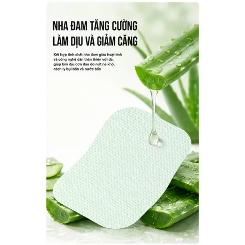 Miếng dán dưỡng ẩm lô hội Uyiku Nhật Bản dành cho da khô, nứt nẻ hộp 60 miếng