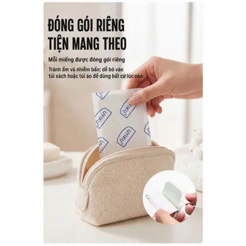 Miếng dán dưỡng ẩm lô hội Uyiku Nhật Bản dành cho da khô, nứt nẻ hộp 60 miếng