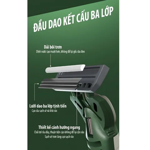 Dao cạo râu 3 lưỡi MEGOES xuất khẩu Đức cao cấp