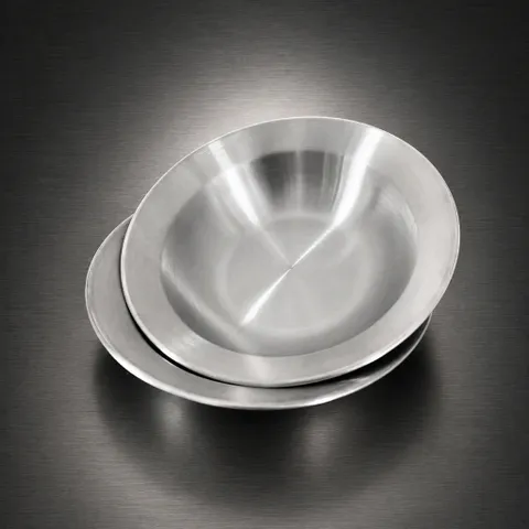 Đĩa sâu lòng inox 304 cao cấp sang trọng, bo viền dày dặn chống hoen gỉ size 20cm