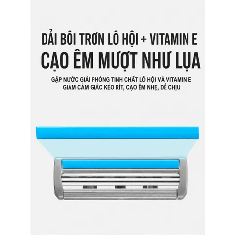Dao cạo râu 3 lưỡi MEGOES xuất khẩu Đức cao cấp