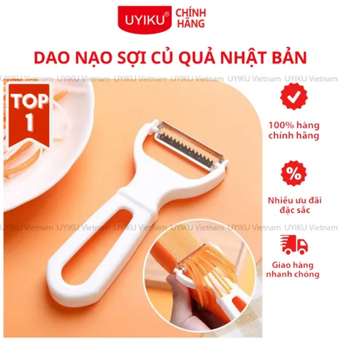 Dao nạo sợi củ quả Nhật Bản cán nhựa lưỡi thép không gỉ cao cấp