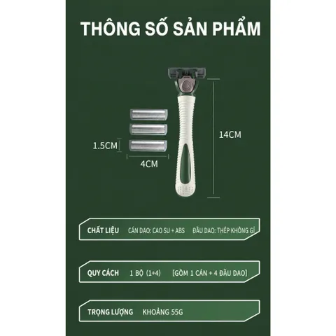 Dao cạo râu 3 lưỡi MEGOES xuất khẩu Đức cao cấp