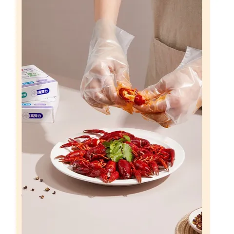 Găng tay TPE dùng 1 lần siêu dai UYIKU Nhật Bản đa năng không bột, an toàn, tiện lợi hộp 100 cái