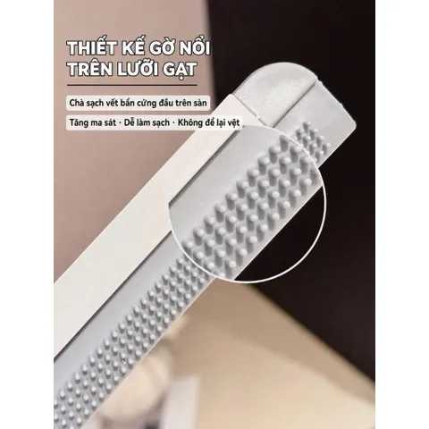 Cây gạt nước sàn nhà Nhật Bản lưỡi silicone 50cm đa năng tay cầm inox chắc chắn
