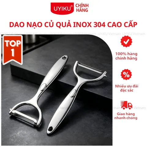 Dao nạo củ quả inox 304 Uyiku sắc bén không gỉ, sáng bóng cao cấp
