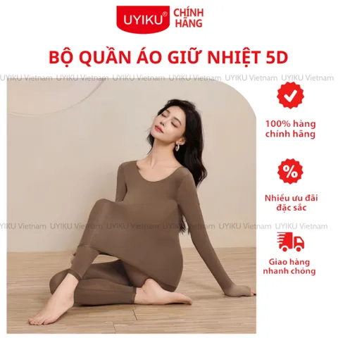 Bộ quần áo giữ nhiệt 5D UYIKU siêu mỏng, siêu nhẹ, siêu co giãn giữ ấm cơ thể