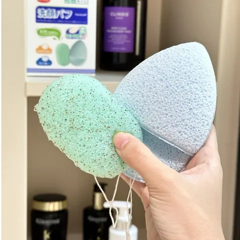 [COMBO 2 MIẾNG] Bọt biển rửa mặt tẩy tế bào chết Uyiku Nhật Bản cao cấp