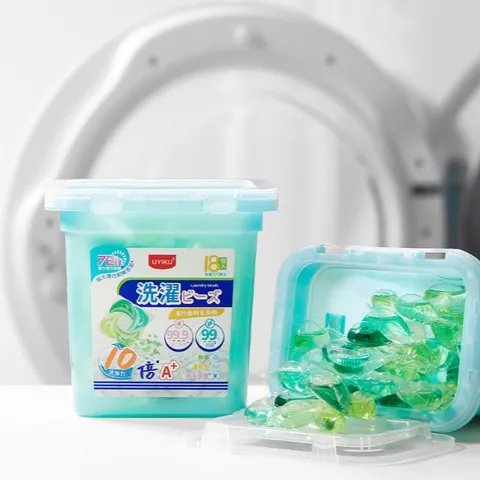 Viên giặt 5in1 Uyiku lưu hương 72 giờ, làm mềm, khử khuẩn, giữ màu hộp 18 viên