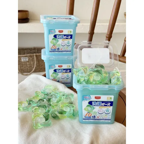 Viên giặt 5in1 Uyiku lưu hương 72 giờ, làm mềm, khử khuẩn, giữ màu hộp 18 viên