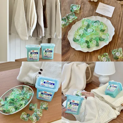 Viên giặt 5in1 Uyiku lưu hương 72 giờ, làm mềm, khử khuẩn, giữ màu hộp 18 viên