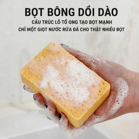 Miếng xốp rửa bát UYIKU Nhật Bản đa năng, tạo bọt dễ dàng vệ sinh siêu sạch