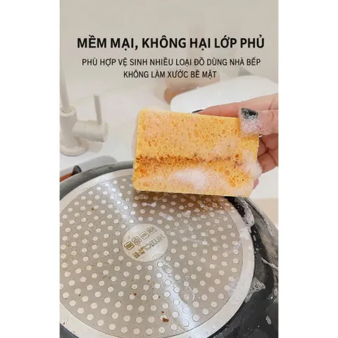 Miếng xốp rửa bát UYIKU Nhật Bản đa năng, tạo bọt dễ dàng vệ sinh siêu sạch