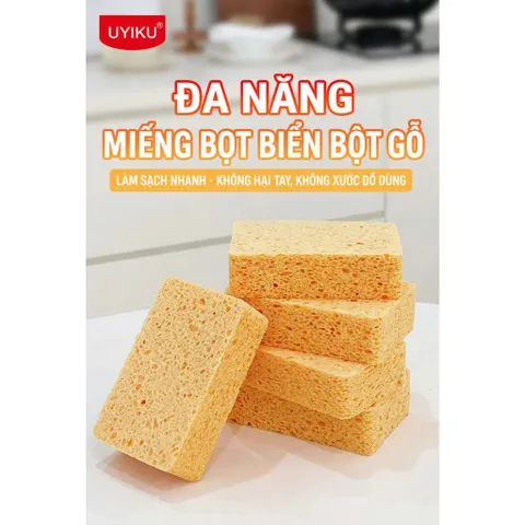 Miếng xốp rửa bát UYIKU Nhật Bản đa năng, tạo bọt dễ dàng vệ sinh siêu sạch