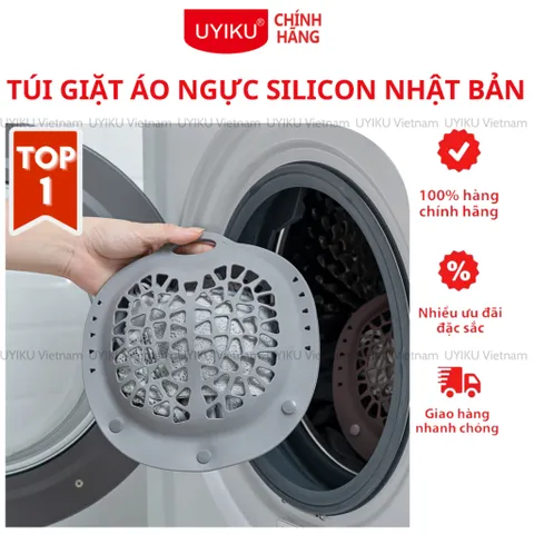 Túi giặt áo lót silicon Uyiku Nhật Bản chống mất form, bai dão khi giặt máy