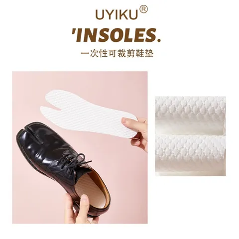 [SET 12 ĐÔI] Lót giày dùng 1 lần Uyiku Nhật Bản từ bột gỗ siêu thấm hút chống hôi chân cao cấp