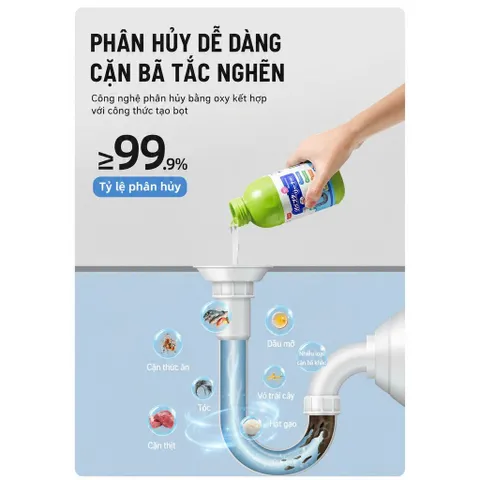 CHAI NƯỚC THÔNG CỐNG UYIKU 500ML – CÔNG NGHỆ NHẬT BẢN khử mùi, diệt khuẩn siêu mạnh
