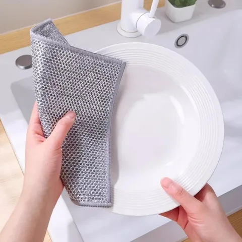 [COMBO] Khăn rửa bát hợp kim mạ nhôm UYIKU Nhật Bản 2 lớp đa năng tiện dụng