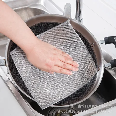 [COMBO] Khăn rửa bát hợp kim mạ nhôm UYIKU Nhật Bản 2 lớp đa năng tiện dụng