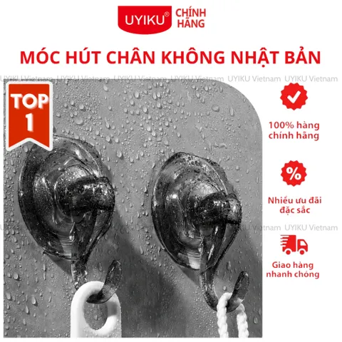 Móc treo tường hút chân không UYIKU Nhật Bản cao cấp 2cái/hộp