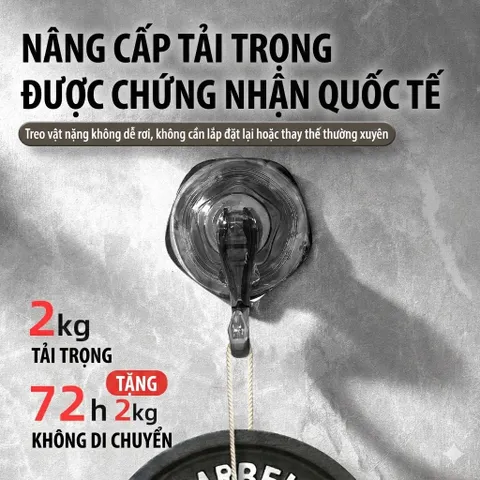 Móc treo tường hút chân không UYIKU Nhật Bản cao cấp 2cái/hộp