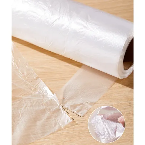 Cuộn 100 túi nilon đựng thực phẩm có quai xách phân hủy sinh học 35x42cm