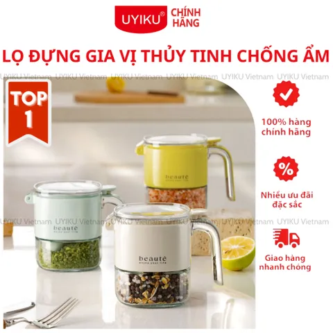 Lọ đựng gia vị thủy tinh Uyiku Nhật Bản chống ấm cao cấp 400ml