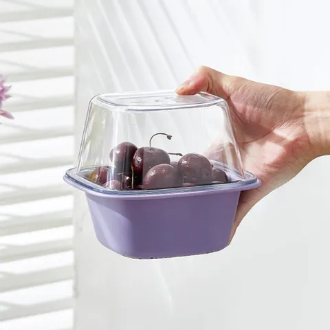 Rổ đựng trái cây mini UYIKU Nhật Bản có 2 lớp hứng nước tiện lợi