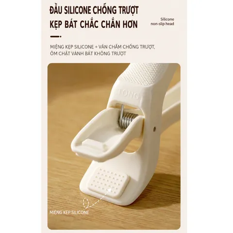 Kẹp gắp đồ nóng UYIKU Nhật Bản chống trượt, chống nóng bằng ABS an toàn