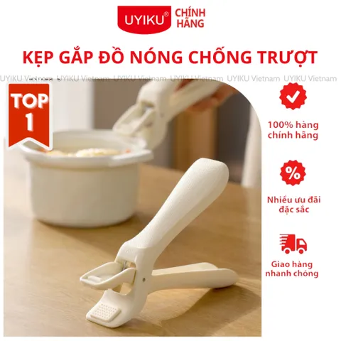 Kẹp gắp đồ nóng UYIKU Nhật Bản chống trượt, chống nóng bằng ABS an toàn