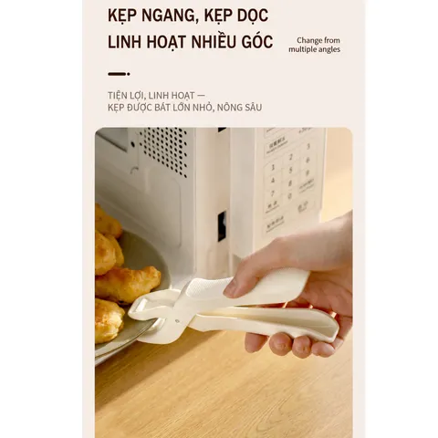 Kẹp gắp đồ nóng UYIKU Nhật Bản chống trượt, chống nóng bằng ABS an toàn