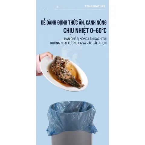 Túi rác có quai xách UYIKU Nhật Bản size 46x63cm cuộn 50 cái