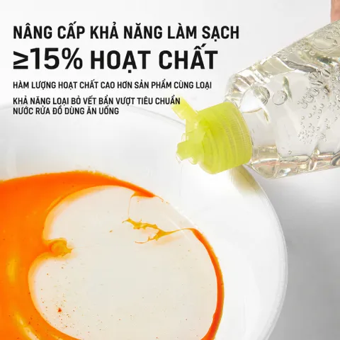 Nước rửa bát, ngâm rau củ quả hữu cơ Uyiku Nhật Bản, loại bỏ tồn dư hóa chất trên thực phẩm