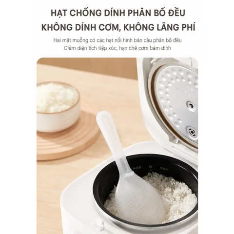 Muôi xới cơm chống dính Uyiku Nhật Bản phủ Nano Bạc kháng khuẩn cao cấp