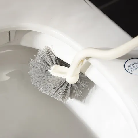 Chổi cọ vệ sinh bồn cầu UYIKU Nhật Bản cước cứng, có tay cầm cán gỗ chắc chắn