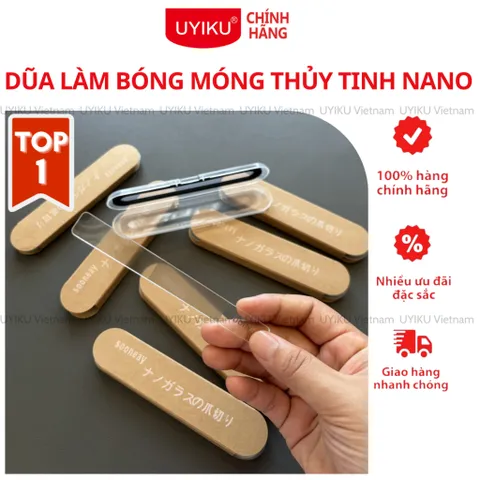 Dũa đánh bóng móng tay Thủy tinh Nano Nhật Bản, công nghệ đánh bóng tự nhiên không làm mòn