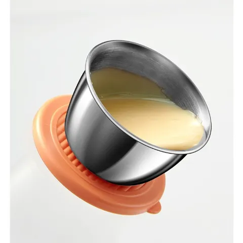 Hũ đựng nước chấm inox UYIKU Nhật Bản có nắp silicon 50ml - Đựng nước sốt, thực phẩm cấp đông cho bé