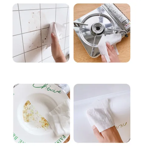 [GÓI 120 TỜ] Khăn lau dầu mỡ nhà bếp đa năng xuất Nhật dùng 1 lần cao cấp