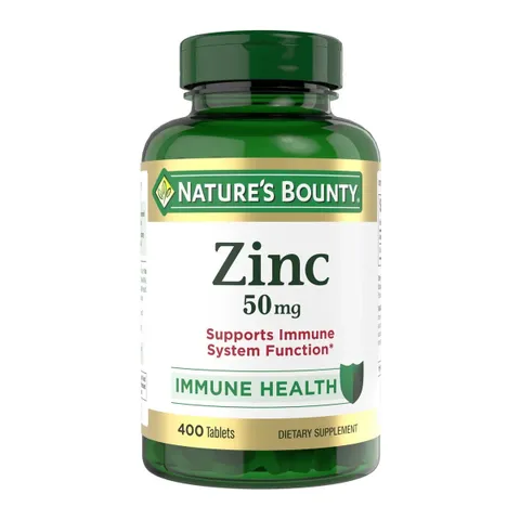 Nature's Bounty Zinc 50mg - Bổ sung kẽm hỗ trợ chống oxy hóa thúc đẩy một hệ thống miễn dịch 240 viên chính hãng sản xuất Mỹ